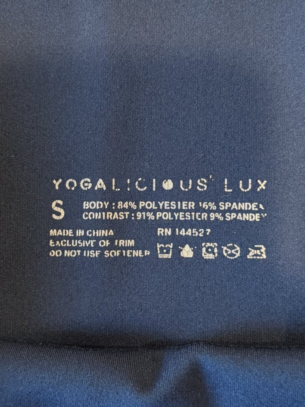 Yogalicious Lux Women's Small Navy Yoga Pants Athletic Leggings with Pockets - Picture 6 of 7